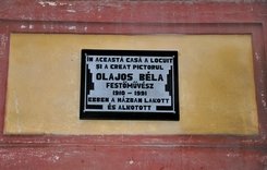 Olajos Béla emléktáblája Szatmárnémetiben