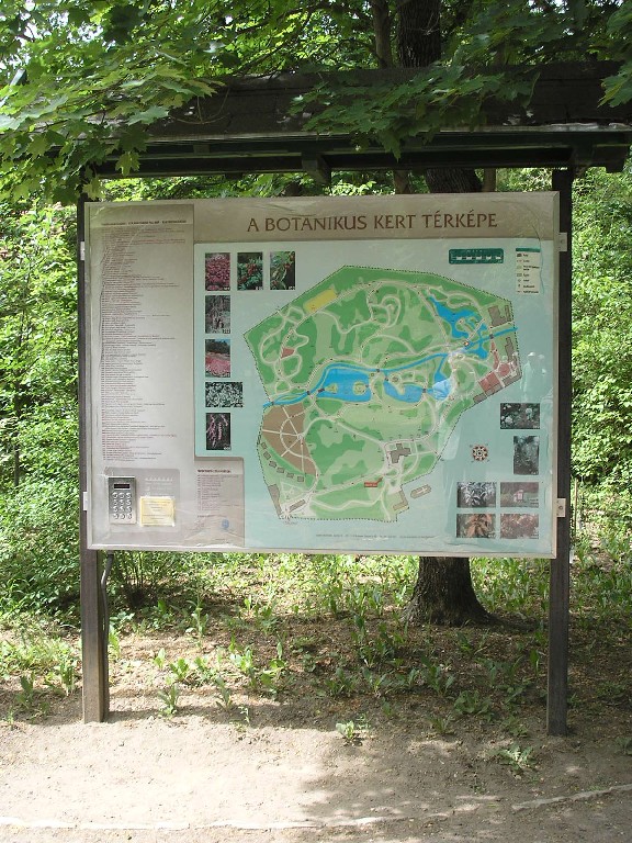 Botanikus Kert térképe